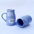 Handcrafted Tea Coffee Milk Flask Can Tall Mugs (Blue,  425ml,) |Milk Mugs| Cappuccino | Espresso | Set of 2