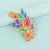 Brass Goldplated Colourful Zari finish Sareepin Dupatta Pallu Pin Brooch unisex