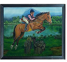 Emperor Art Gallery training horse Art Paintings#ART PRINT## Best for Gifting # Size ( 14.5 X 12.4 ) Inch ##