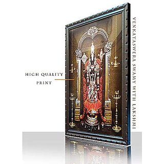 Buy Emperor Art Gallery God Venkateswara Swamy With Lakshmi Photo Size ...