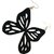 Divian Trendy PU Leather Butterfly Earrings for Women and Girls.