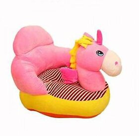 KIDS WONDERS Imported Velvet Kids Sofa Comfortable Soft Plush Cushion Sofa Seat  Rocking Chair for Kids (Pink Unicorn)