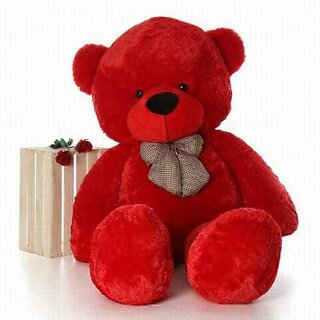 KIDS WONDERS 5 FEET Teddy Bear / high Quality / Neck brow / Cute and Soft Teddy Bear (Red)
