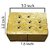 Emperor Art Gallery # Wooden Incense Holder (Yellow) 8 Holes # Size (3.2 x 1.6) inch