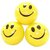 Smiley Face Squeeze Ball Yellow Ball Stress Reliver Ball (Pack of 3)