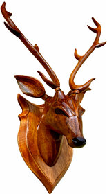 BK . ART  CRAFTS -Home decor item DEER HEAD45 cm high (after fitting)   wooden handicraft showpieces  product for wa