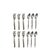 Vessel Crew Stainless Steel Mix Table  Cutlery Set (Set of 6 Spoons  6 Forks)