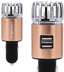 Brightronics xc2xae BRT-USB 2 in 1 Universal Car Ionizer with Fast Charging USB Ports for Automobile (Copper)