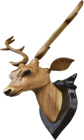 BK . ART  CRAFTS -Home decor item DEER HEAD50 cm high (after fitting)wooden handicraft showpieces product for wall