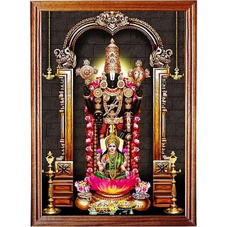                       Mperor God Venkateswara Swamy With Lakshmi Photo Frame Religious Frame                                              