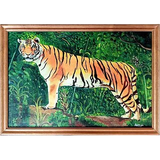                       mperor Emperor Art Gallery, Tiger Art Paintings,# Art Canvas Print # Best for Gifting # 19.4 X 26.6 inch Canvas 26.6 inch x 19.4 inch Painting ()                                              