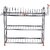 Decoration World Stainless Steel 2,3, 4 Shelf Wall Mount Kitchen  Rack Plate  Cutlery Stand 21X22x10 Inch