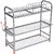 Decoration World Stainless Steel 2,3, 4 Shelf Wall Mount Kitchen  Rack Plate  Cutlery Stand 24X25x10 Inch