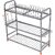 Decoration World Stainless Steel 2,3, 4 Shelf Wall Mount Kitchen  Rack Plate  Cutlery Stand 24X25x10 Inch