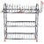 Decoration World Stainless Steel 2,3, 4 Shelf Wall Mount Kitchen  Rack Plate  Cutlery Stand 24X19x10 Inch