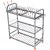 Decoration World Stainless Steel 2,3, 4 Shelf Wall Mount Kitchen  Rack Plate  Cutlery Stand 18X22x10 inch
