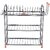 Decoration World Stainless Steel 2,3, 4 Shelf Wall Mount Kitchen  Rack Plate  Cutlery Stand 21X19x10 Inch