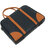 AQUADOR laptop cum messenger bag with blue  tan faux vegan leather(AB-S-1523-BLUETAN)