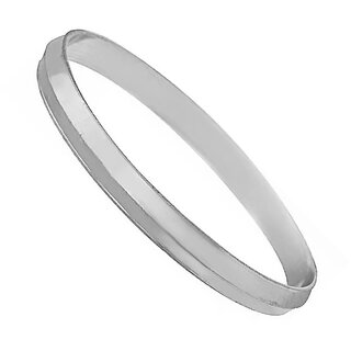 M Men Style  Plain Pujabi Sikh Sardar  Silver  Stainless Steel  Bangle Cuff kada Brecelet