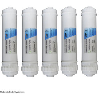                       Pearl Water Carbon filter Crystal 10 inch (Pack of 5)                                              