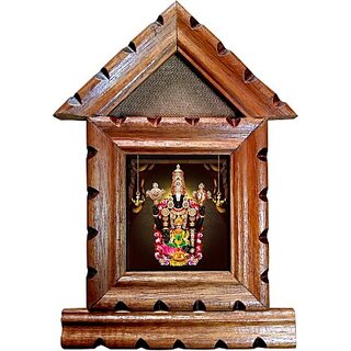                       mperor mperor God Venkateswara Swamy With Lakshmi Wood Home Temple#(6.2 x 9) Inch# Religious Frame ()                                              