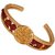 M Men Style Adjustable Rudraksha Chatrapati Shivaji Rajmudra Gold Brown Brass Bangle kada Brecelet