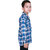 Kid Kupboard Pure Cotton Full-Sleeves Check Box Printed Shirt For Boys (Dark Blue, Pack of 1)