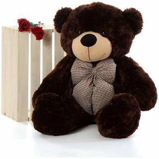                       KIDS WONDERS 3 FEET Teddy Bear / high Quality / Neck brow / Cute and Soft Teddy Bear (Chocolate)                                              