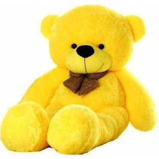                       KIDS WONDERS 5 FEET Teddy Bear / High Quality / Neck brow / Cute  Soft Teddy Bear (Yellow)                                              