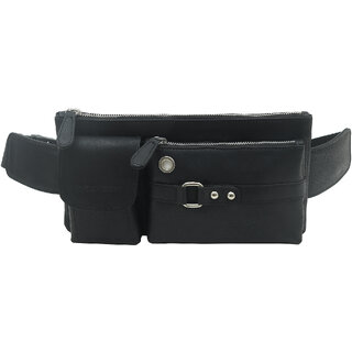 AQUADOR Fashion Waist Bag with Black faux vegan leather(AB-S-1522-BLACK )