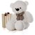 KIDS WONDERS 3 FEET Teddy Bear / high Quality / Neck brow / Cute and Soft Teddy Bear (White)