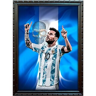                       mperor Lional Messi Digital Reprint # High Quality Paper print With Laminated# Multicolour Digital Reprint 18 inch x 13 inch Painting ()                                              