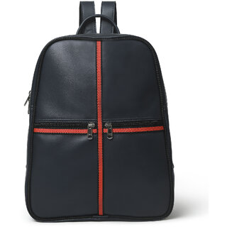MATRICE laptop backpack bag with Blue-Red faux vegan leather(NE-S-0789-BlueRed)