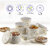 Selvel Unbreakable  Air tight Dry Fruit Container Tray Set with Lid Airtight Container Set, 4 Pieces, White
