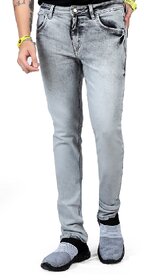 Mens Grey Slim Denim Jeans