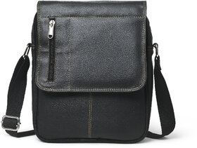 MATRICE messenger bag with black faux vegan leather(NE-S-0798-Black)