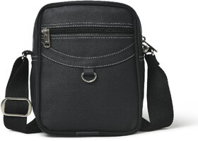 MATRICE messenger bag with black faux vegan leather(NE-S-0799-Black)
