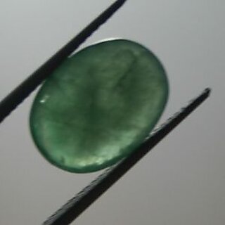                       Certified 5.6 Cts  / 1.1201 grm. Oval Mixed Cut Natural Emerald Gemstone                                              
