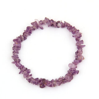                       Pearlz Ocean Purple Coloured Amethyst Chips Beads Bracelet for Men and Women                                              