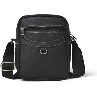                       MATRICE messenger bag with black faux vegan leather(NE-S-0799-Black)                                              