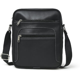                       MATRICE messenger bag with black faux vegan leather(NE-S-0800-Black)                                              