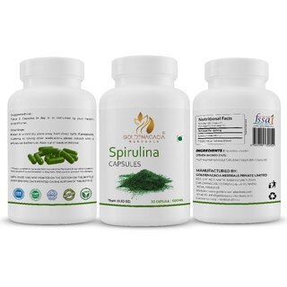                       Goldenacacia Herrbals Spirulina 500mg 30 Capsules                                              