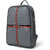 MATRICE laptop backpack bag with Grey-Red faux vegan leather(NE-S-0789-GreyRed)