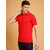 2DUDES BY RDG Men's Solid Red Cotton Slim Fit Polo T-Shirt