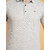 2DUDES BY RDG Men's Solid Light Grey Cotton Matty Slim Fit Side Slit Polo T-Shirt