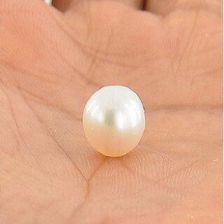                       White Moti 5.25 ratti Stone Natural Pearl Stone For Astrological Purpose Jaipur Gemstone                                              