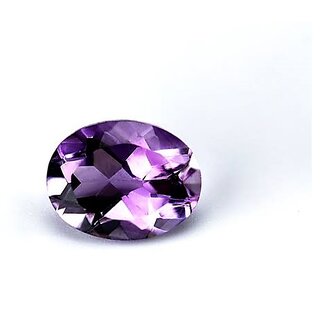 CEYLONMINE 8.25 ratti Purple Amethyst gemstone original  natural Purple Amethyst stone for unisex