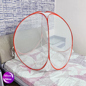 Foldable Baby Mosquito Net Strong,High Durability White Color and Red Border