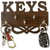 Modern Design Wood Key Holder(5 Hooks, Brown)