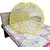 Polyester Washable Foldable Baby Mosquito Net for Baby Yellow Color